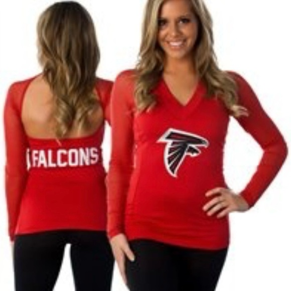 All Sport Couture Team Apparel NFL Atlanta Falcons Red Jersey Size Small New - Picture 6 of 7